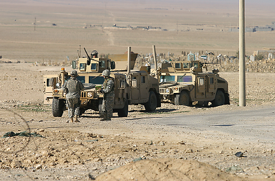 Photo: military vehicles.