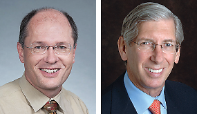 Portrait photo of APA President Jeffrey Lieberman, M.D. and Jurgen Unutzer, M.D.