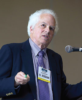 Photo: Stanley Prusiner, M.D., speaking at APA’s annual meeting in San Francisco in May.