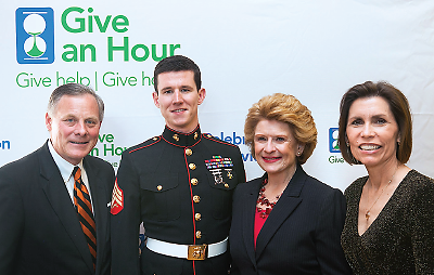 Photo: Give An Hour founder and President Barbara Van Dahlen with Celebration of Service honorees..