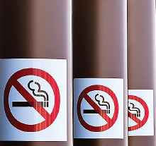 Photo: Anti-smoking signs