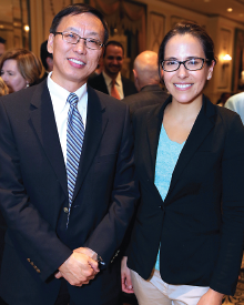 Photo: Jianping Zhang, M.D., Ph.D., and Markita Landry, Ph.D.
