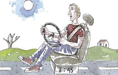 Illustration: Person driving