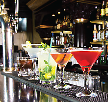 Photo: Drinks on a bar