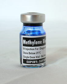 Vial of methylene blue