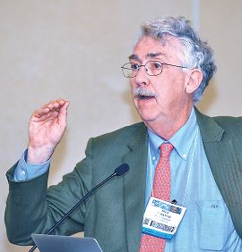Photo: Fred Volkmar, M.D.. speaking at the Institute on Psychiatric Services.