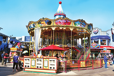 Photo: The two-story carousel at San Francisco’s Pier 39.