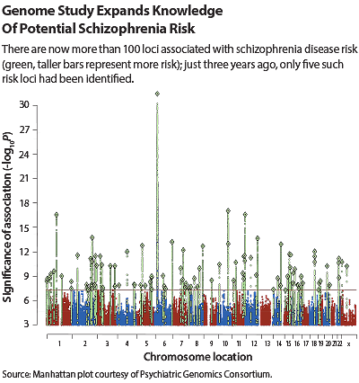 Graph: schizophrenia risk loci