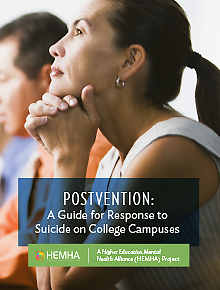 Graphic: Cover of the HEMHA suicide postvention guide.