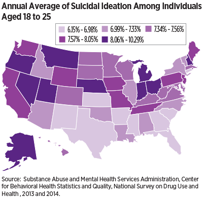 Graphic: Suicide Idealization by State