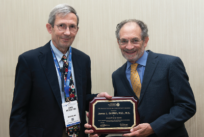 PhotoJames Griffith, M.D. (right), receives the 2017 Oskar Pfister Award from John Peteet, M.D., chair of the APA Caucus on Religion, Spirituality, and Psychiatry.