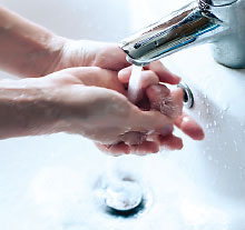 Photo: Person washing hands