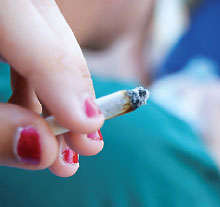Photo: Person smoking weed
