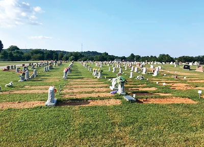 Photo: graveyard of the small Marshallese Community in Arkansas
