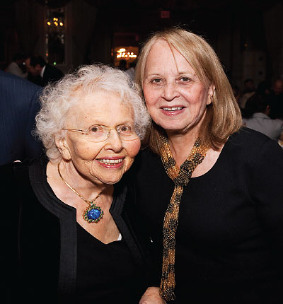 Photo: Myrna Weissman, Ph.D. (right), and the late Constance Lieber are photographed at the BBRF awards  reception in 2015