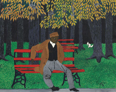 Painting: “The Park Bench” by Horace Pippin, 1946.