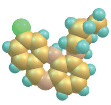 Photo: molecule of Clozapine