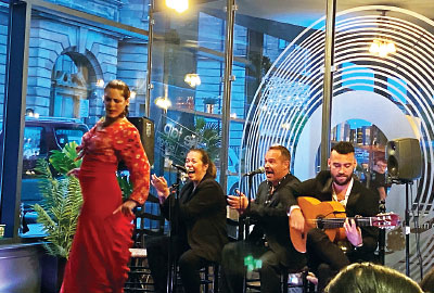 Photo: Flamenco dancer Gabriela Pouso performs with musicians from the Daniel Martinez Flamenco Company at the Edinburgh Festival in August.