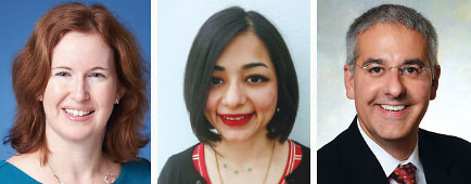Photo: (Left to right) Diana Robinson, M.D., Filza Hussain, M.D., J.J. Rasimas, M.D., Ph.D.