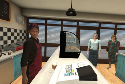 Screenshot of one of the Virtual Reality environment