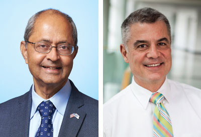 (left to right) Ramaswamy Viswanathan, M.D., Dr.Med.Sc., Petros Levounis, M.D., M.A.