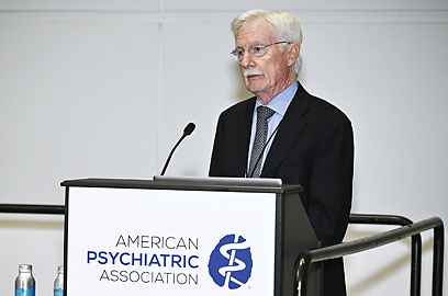 George Koob, Ph.D., at a podium