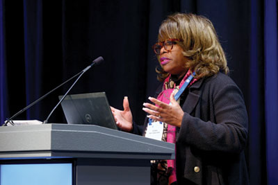 Photo of Norma Day-Vines, Ph.D. speaking at APA’s Mental Health Services Conference.