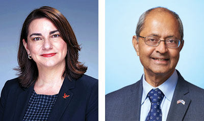Photo of Theresa M. Miskimen Rivera, M.D. and Ramaswamy Viswanathan, M.D., Dr.Med.Sc.
